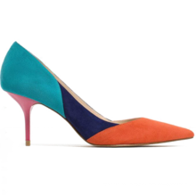 Fashion classic ladies high heels shoes mixed color women pumps heels dress shoes